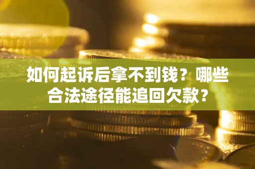 济南如何起诉后拿不到钱？哪些合法途径能追回欠款？