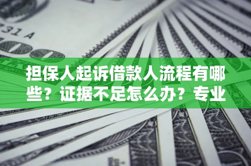 济南担保人起诉借款人流程有哪些？证据不足怎么办？专业律师解答