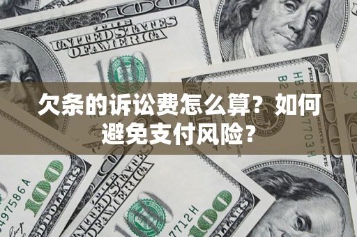 济南欠条的诉讼费怎么算？如何避免支付风险？